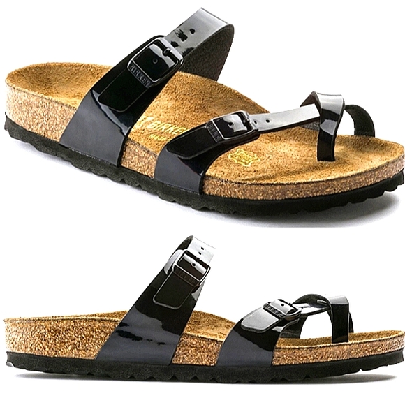 New w/o Box Birkenstock Mayari Patent Criss-Cross Strap Sandals EU 42 (11/11.5) - Picture 14 of 16